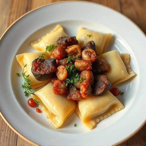 Agnolotti del Plin ripieni di carne arrosto, specialit&Atilde;&nbsp; piemontese