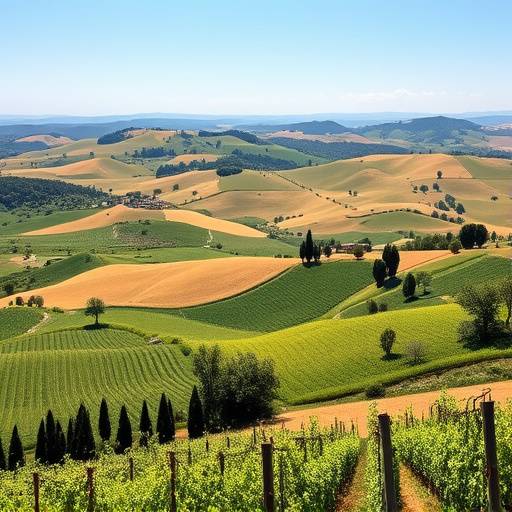 Panorama delle colline del Chianti in Toscana