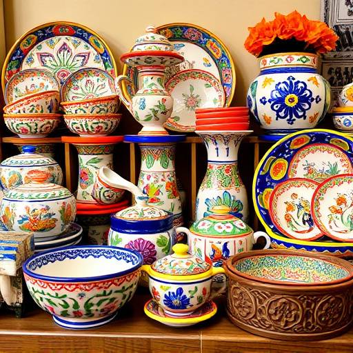 Set di ceramiche artistiche Vietresi dipinte a mano