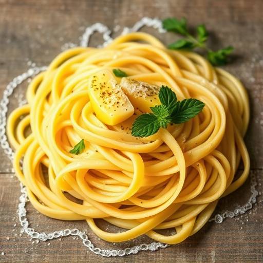 Tagliatelle fresche all'uovo fatte a mano da un produttore locale in Emilia-Romagna